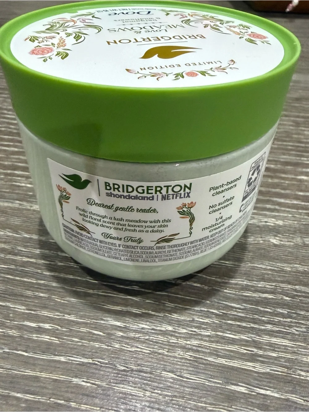 NWT Dove Bridgerton Love & Meadows Body Scrub